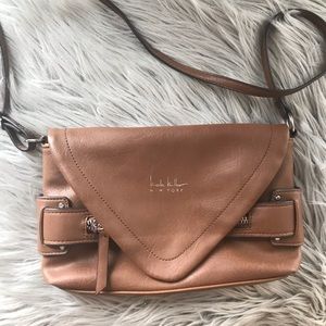 Nicole Miller leather cross body purse